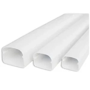 Tecnosystemi Optima leidinggoot T100 lengte van 2m (102 x 66mm) Zuiverwit RAL9010 - Afbeelding 1