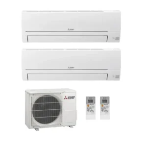 Mitsubishi Electric Duo Split 2 × 2.5 kW (MXZ-2HA40VF) – Stille & Energiezuinige Airco voor Twee Ruimtes